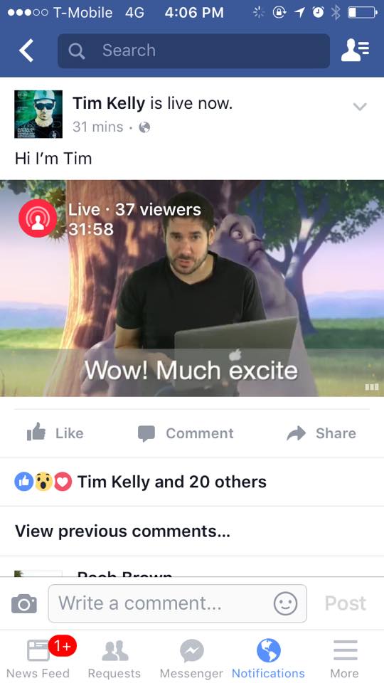 Celebrating five years of Facebook live...