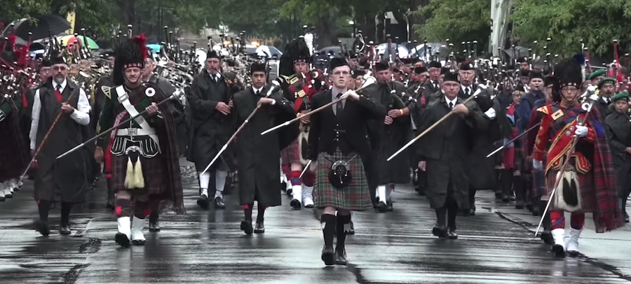 Pipe Bands Marching in NZ, 2017